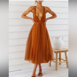 Hello Molly Cinnamon Midi Dress
